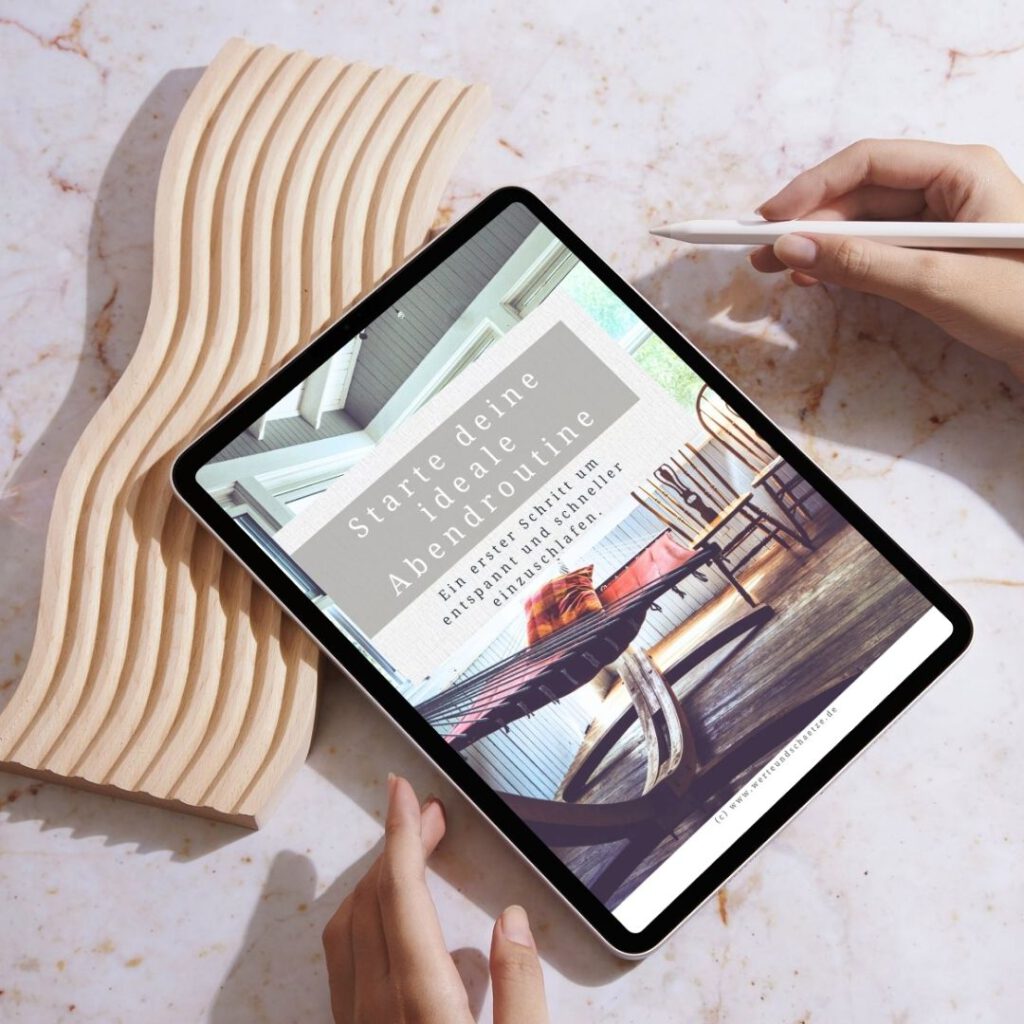 Abendroutine zum schneller einschlafen – 0 Euro- EBook Tablet